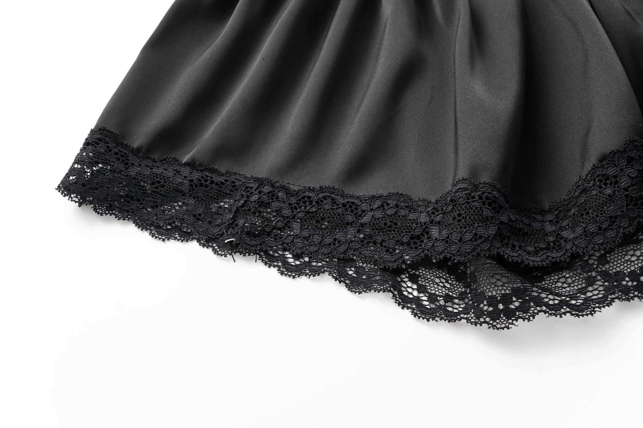 Black Silk Irregular Pattern Nightdress
