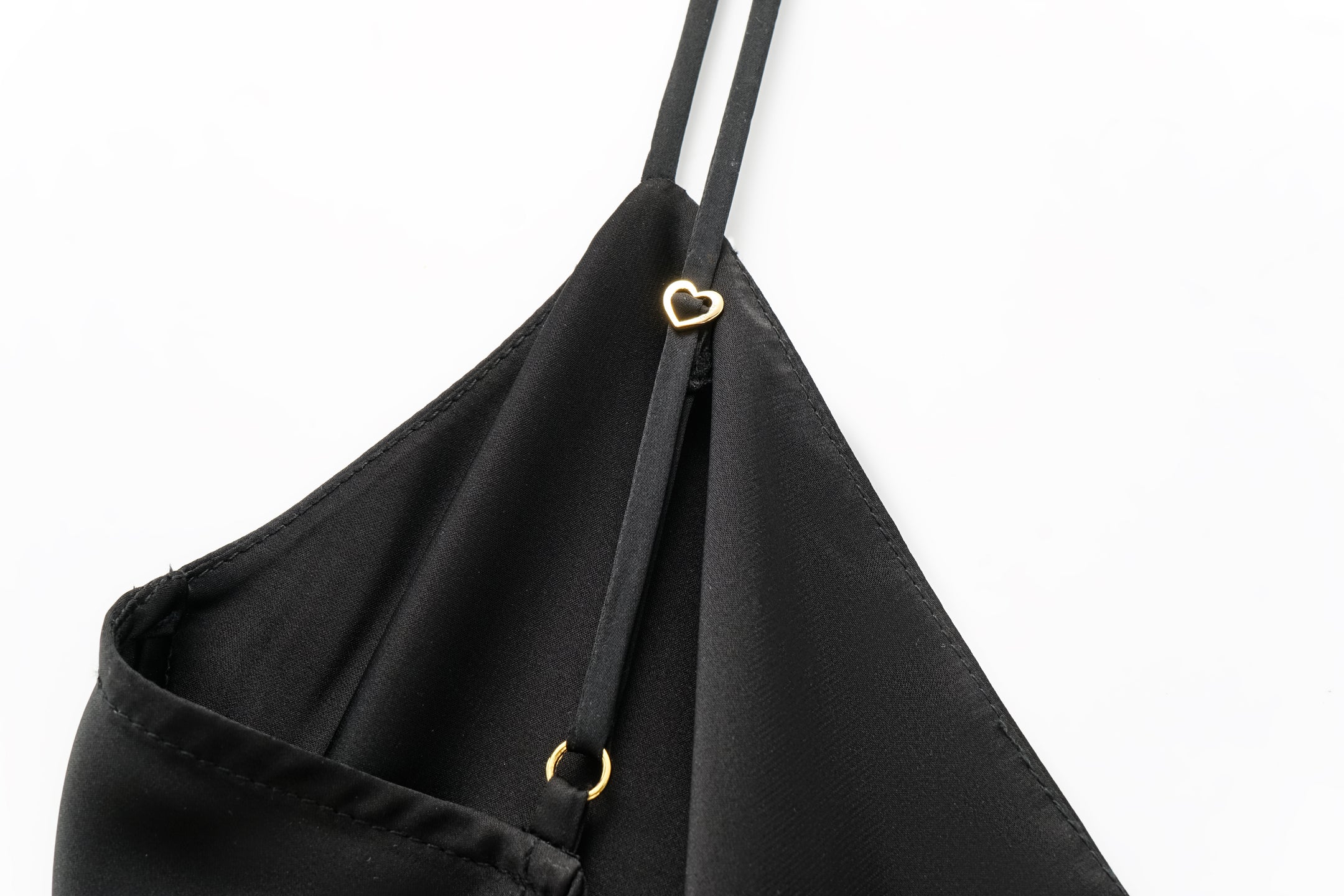 Black Silk Irregular Pattern Nightdress