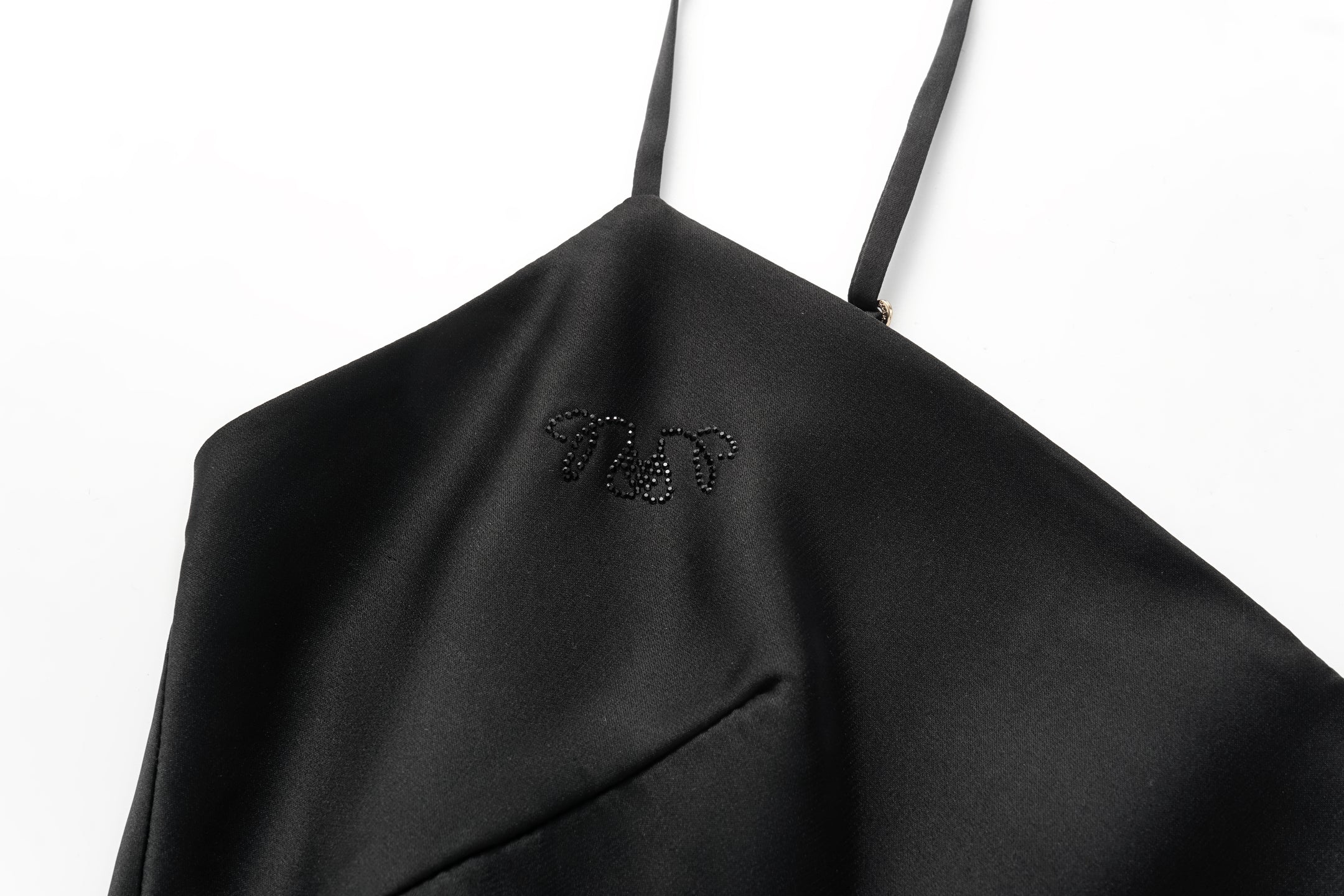 Black Silk Irregular Pattern Nightdress