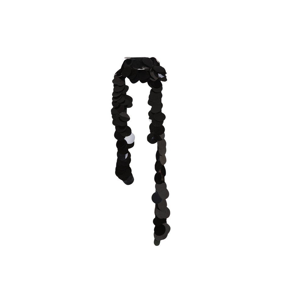 Black sequined scarf