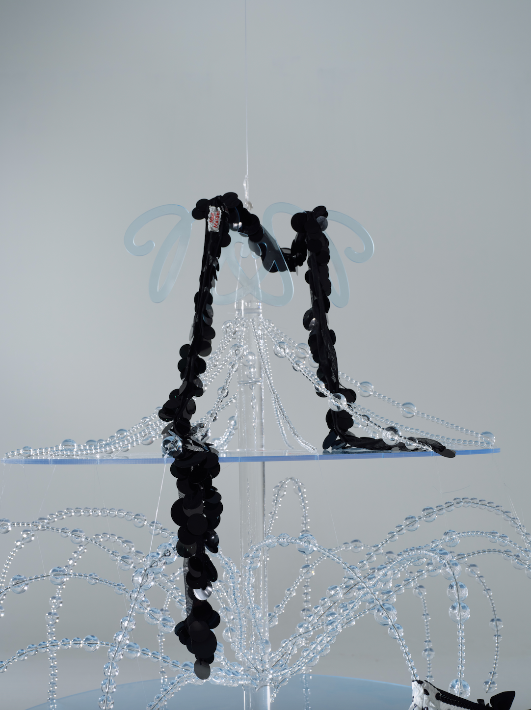 Black sequined scarf