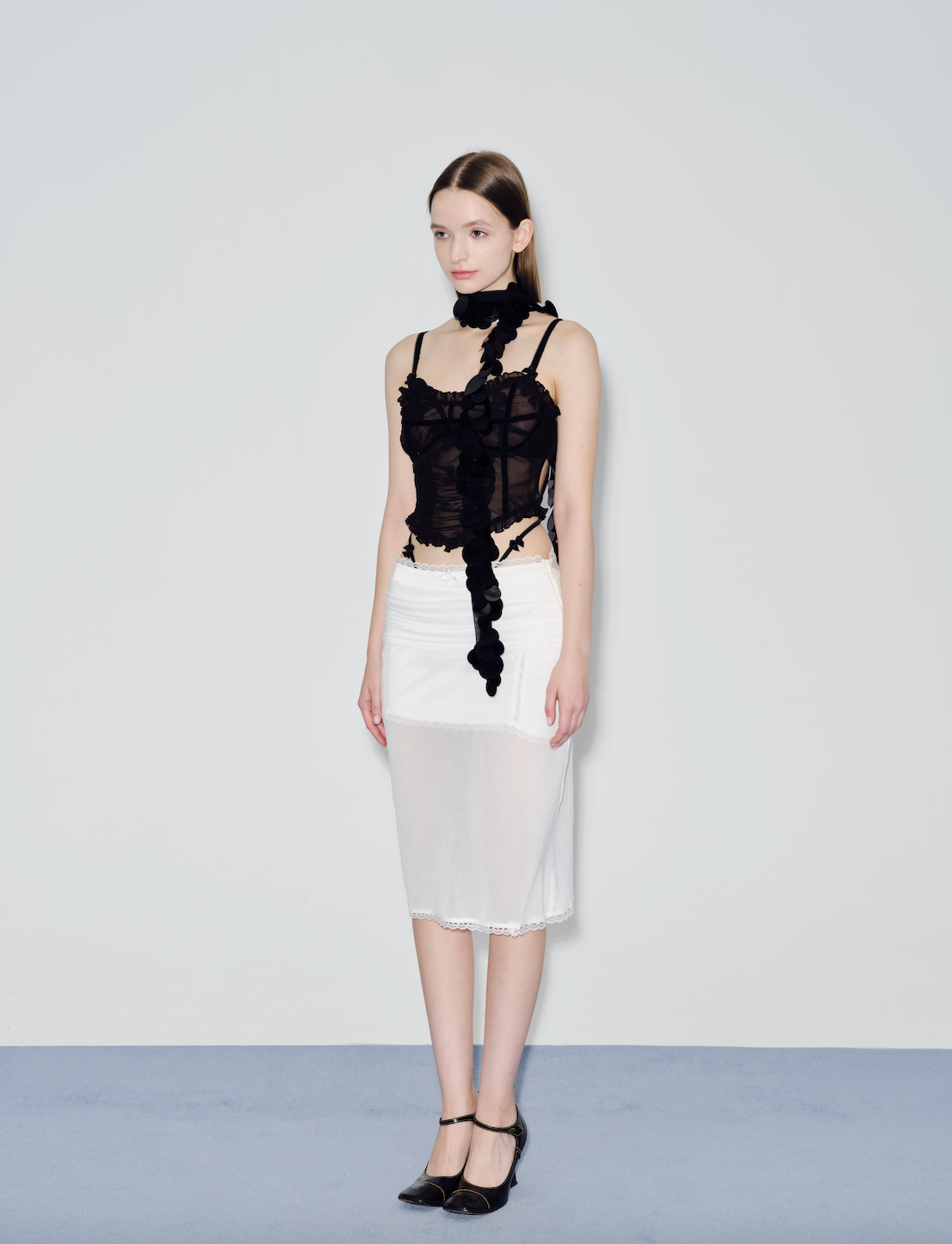 White Mesh Skirt