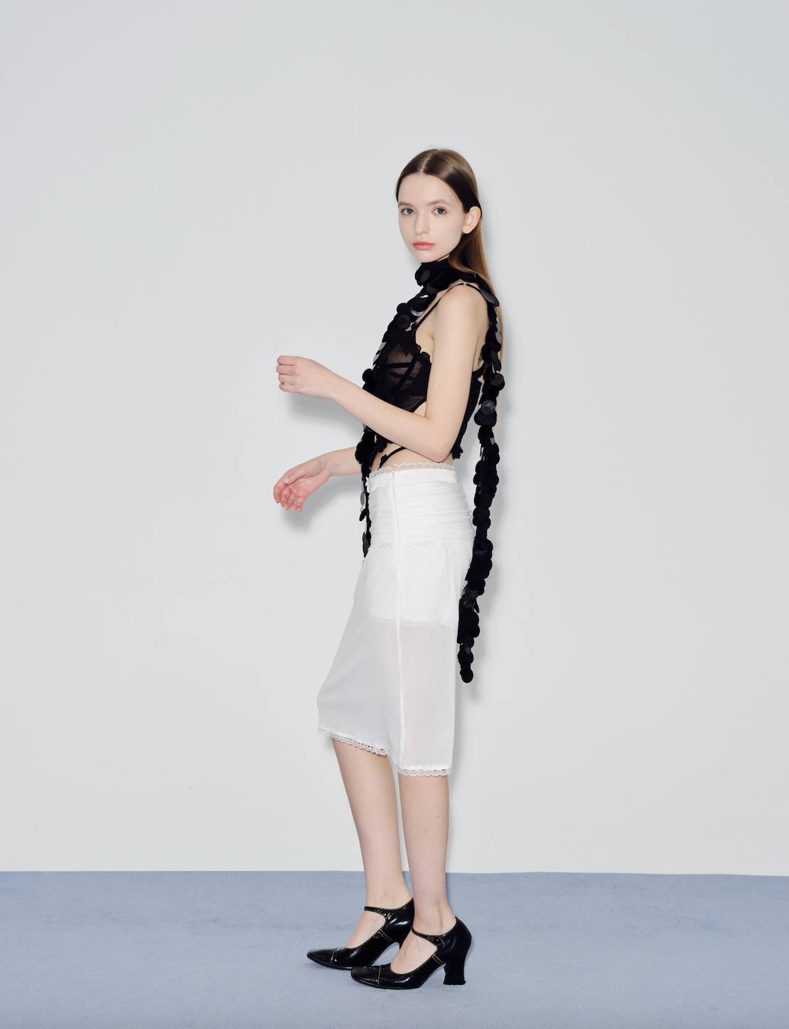 White Mesh Skirt