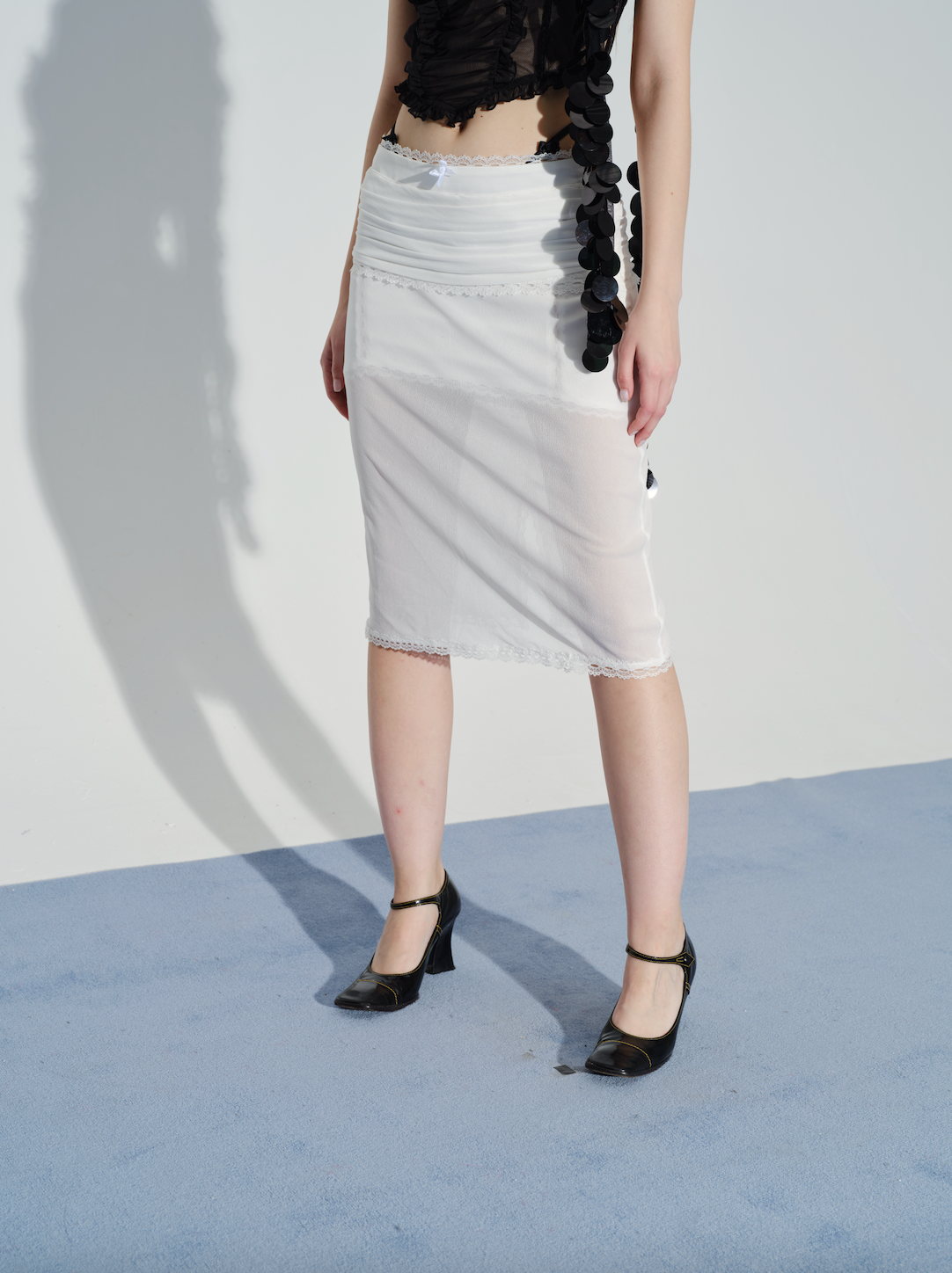 White Mesh Skirt