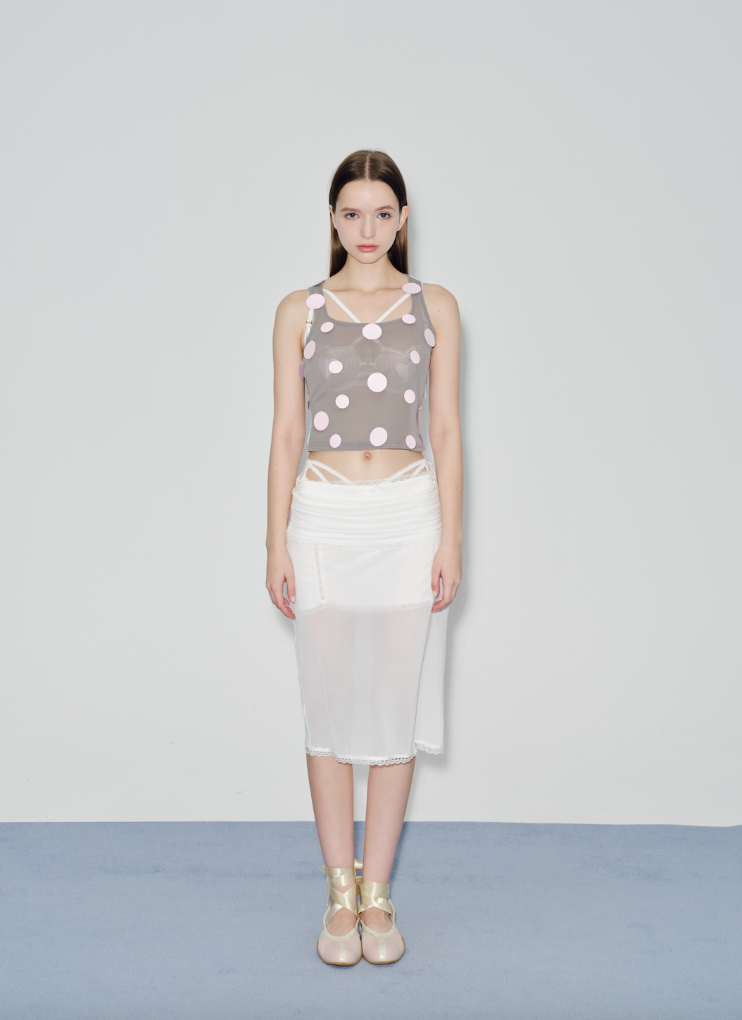 White Mesh Skirt