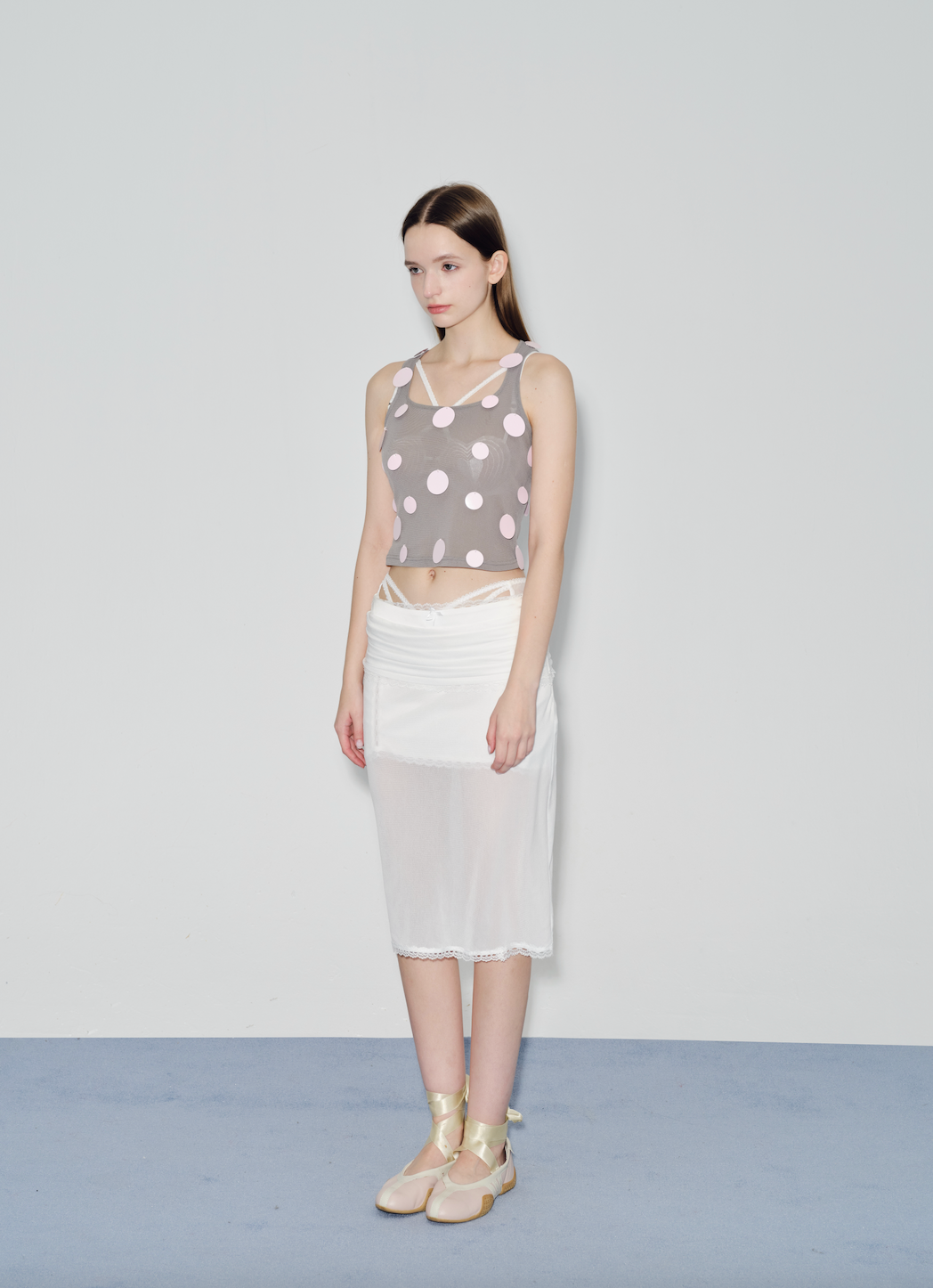 White Mesh Skirt
