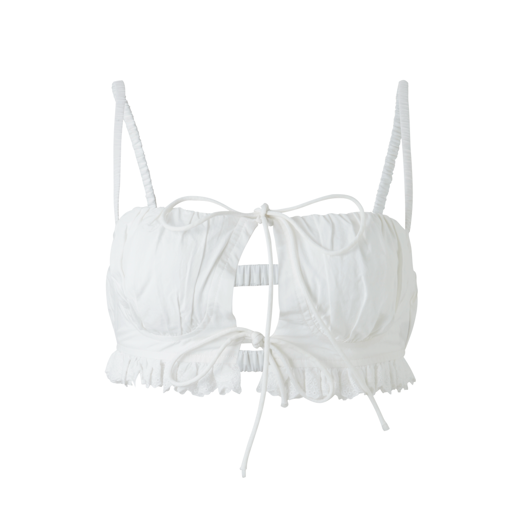 Pure White Lace Bra