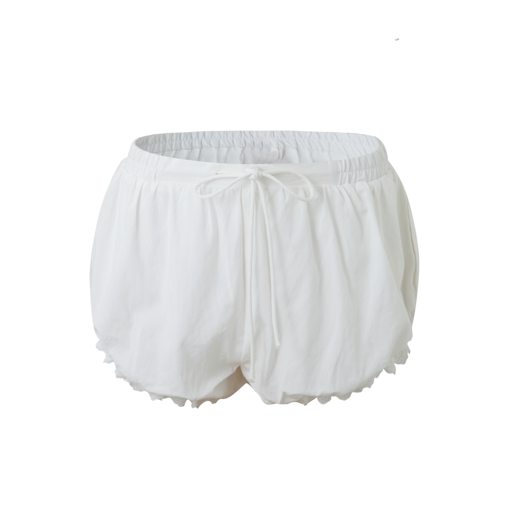 Pure White Lace Shorts
