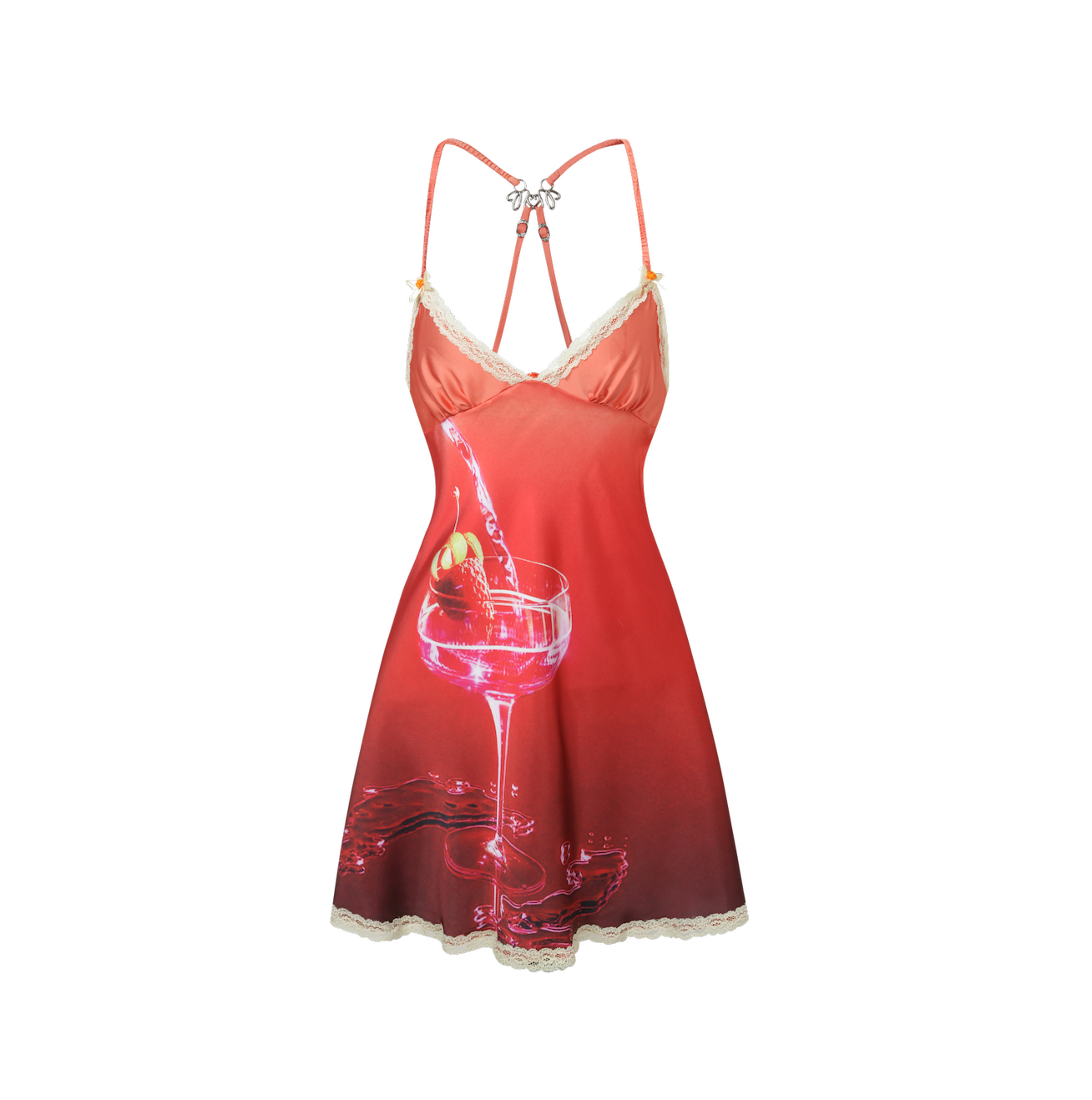 Orange martini print nightdress