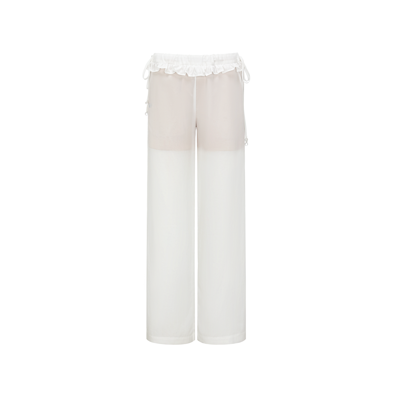 White Floundered Pants