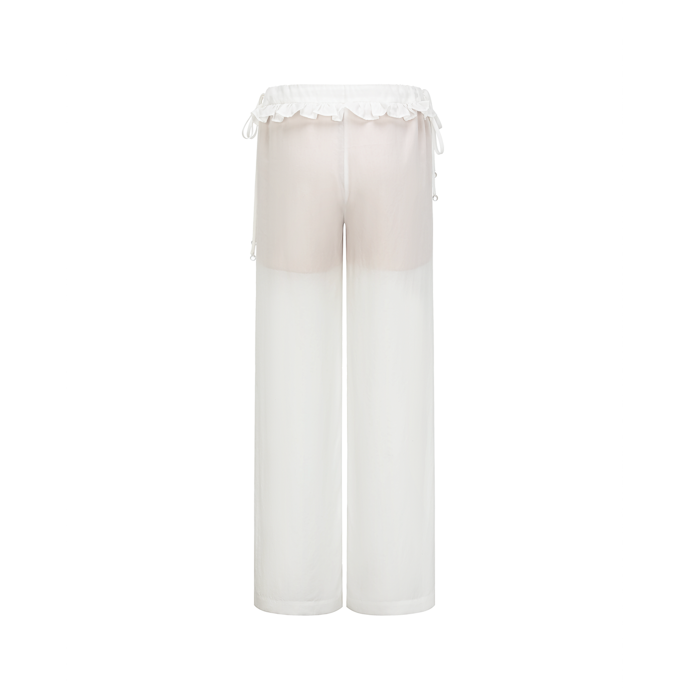 White Floundered Pants