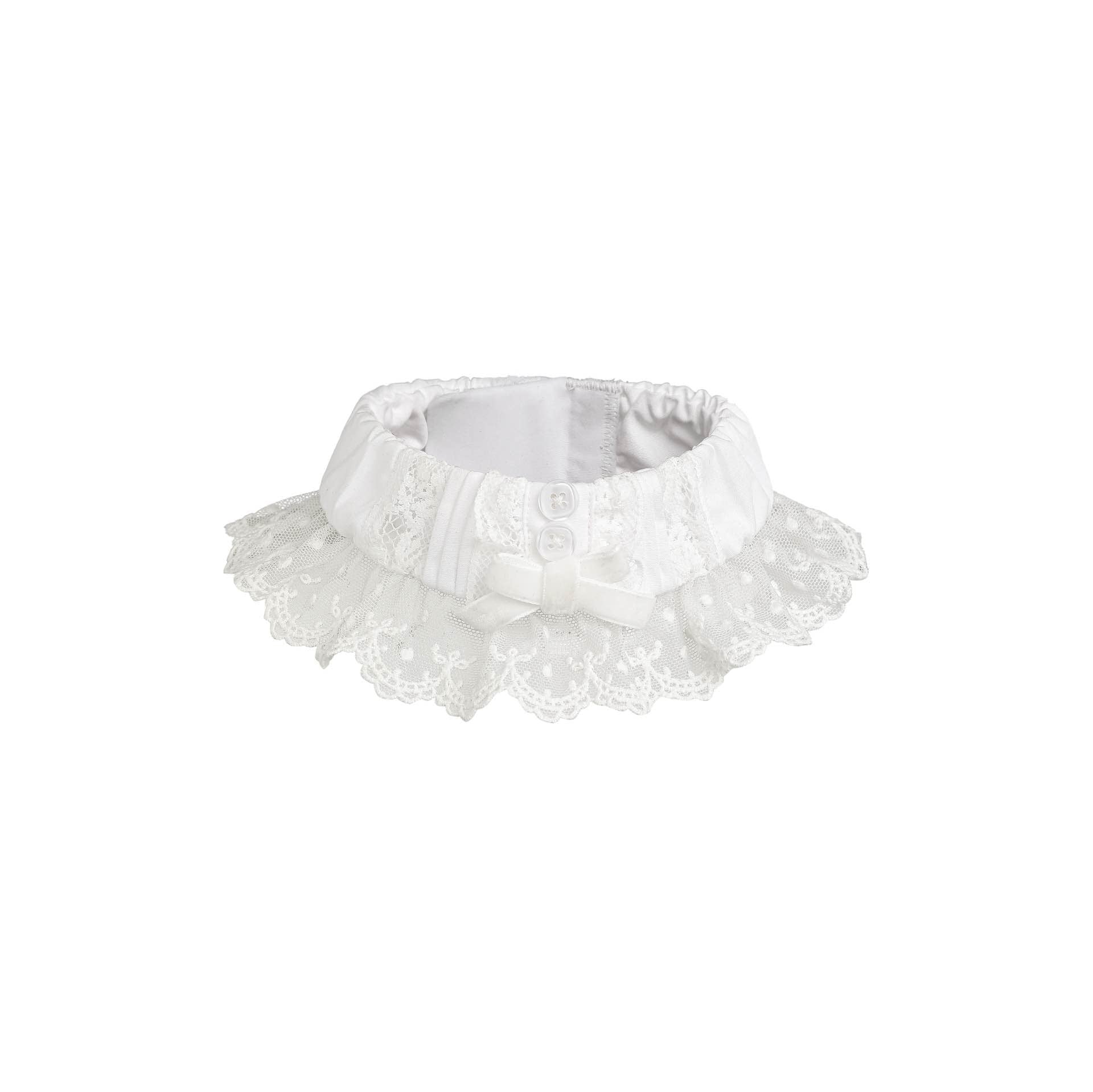 White cake lace cotton collar